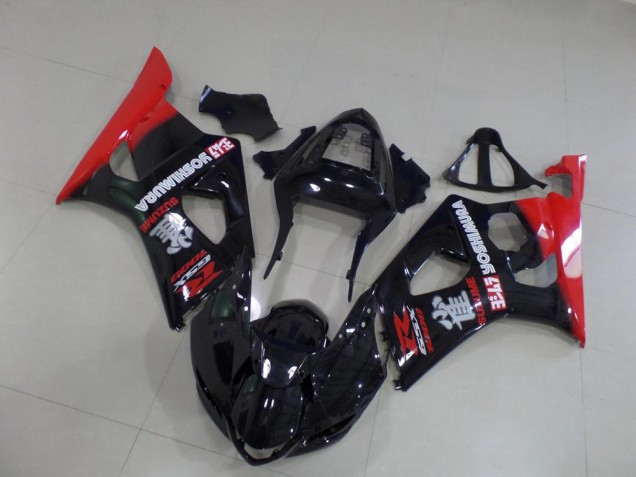 Noir et Rouge Carénage Moto GSXR 1000 K3 2003-2004