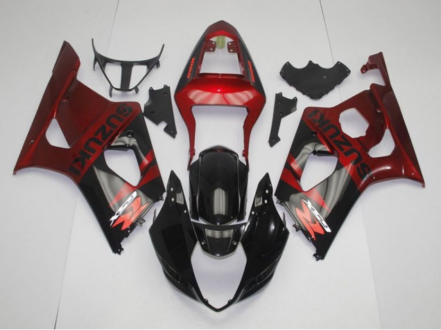 Noir Rouge Carénage Moto GSXR 1000 K3 2003-2004