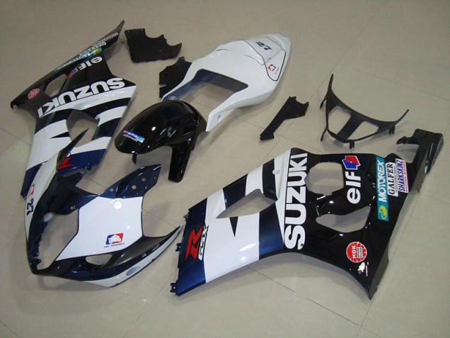 Blanc Noir Elf Carénage Moto GSXR 1000 K3 2003-2004
