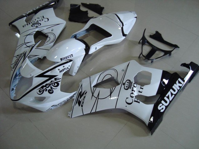 Blanc Corona Carénage Moto GSXR 1000 K3 2003-2004 Blanc Corona Carénage Moto GSXR 1000 K3 2003-2004