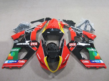 Rouge Vert Noir Carénage Moto GSXR 1000 K3 2003-2004