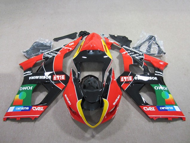 Rouge Vert Noir Carénage Moto GSXR 1000 K3 2003-2004 Rouge Vert Noir Carénage Moto GSXR 1000 K3 2003-2004