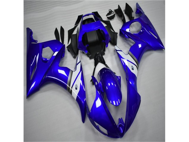 Bleu Blanc Kit Carénages Motos Complet R6 2003-2005 Bleu Blanc Kit Carénages Motos Complet R6 2003-2005