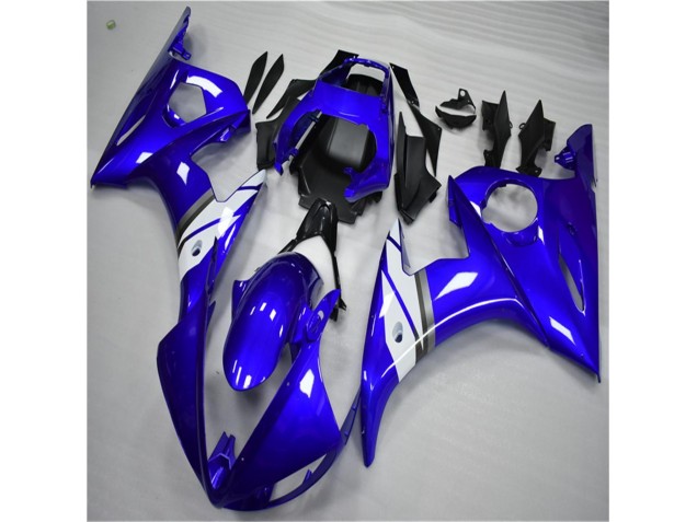 Bleu Blanc Kit Carénages Motos Complet R6 2003-2005 Bleu Blanc Kit Carénages Motos Complet R6 2003-2005