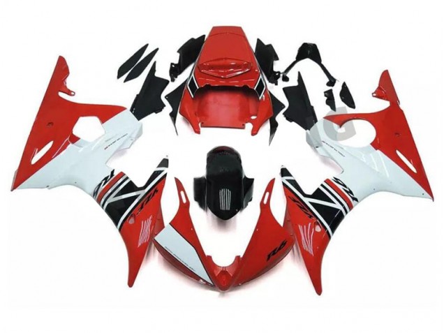 Rouge Blanc Noir Carénage Moto R6 2003-2005
