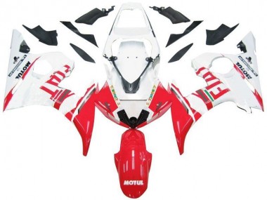 Blanc Rouge Fiat Carénage Moto R6 2003-2005