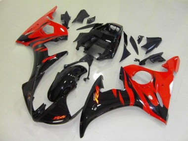 Noir Rouge Flamme Carénages Moto R6 2003-2005