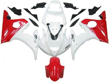 Blanc Rouge Carénage Moto R6 2003-2005