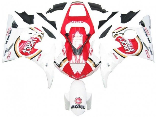 Blanc Rouge Lucky Strike Carénage Moto R6 2003-2005 Blanc Rouge Lucky Strike Carénage Moto R6 2003-2005