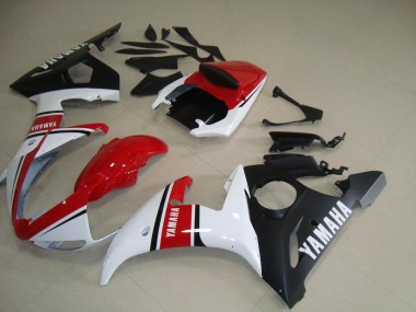 Rouge Blanc Noir Mat Carénage Moto R6 2003-2005
