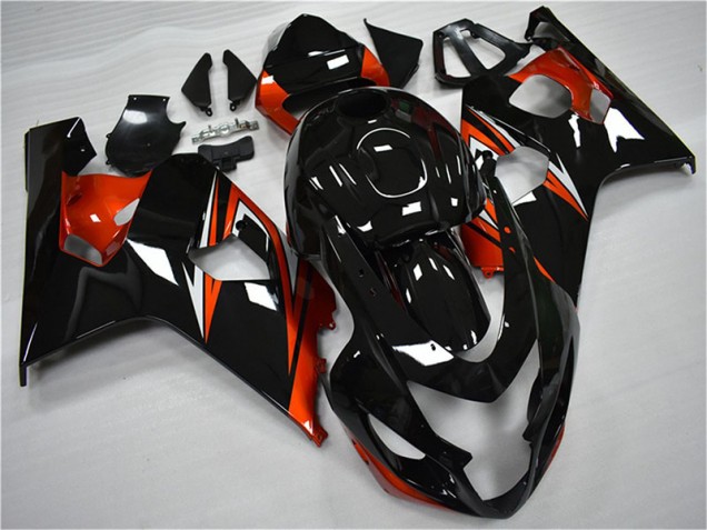 Orange Noir Carénages Moto GSXR 600 / 750 K4 2004-2005 Orange Noir Carénages Moto GSXR 600 / 750 K4 2004-2005