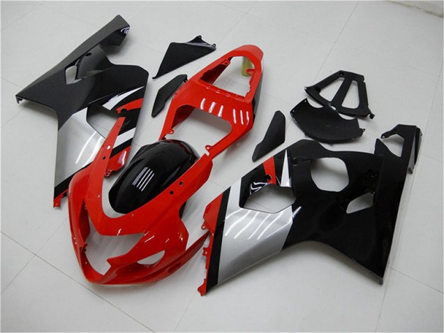 Rouge Noir Carénage Moto GSXR 600 / 750 K4 2004-2005 Rouge Noir Carénage Moto GSXR 600 / 750 K4 2004-2005
