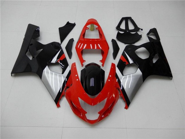Rouge Noir Carénage Moto GSXR 600 / 750 K4 2004-2005 Rouge Noir Carénage Moto GSXR 600 / 750 K4 2004-2005