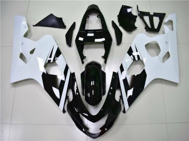 Blanc Noir Carénages Moto GSXR 600 / 750 K4 2004-2005