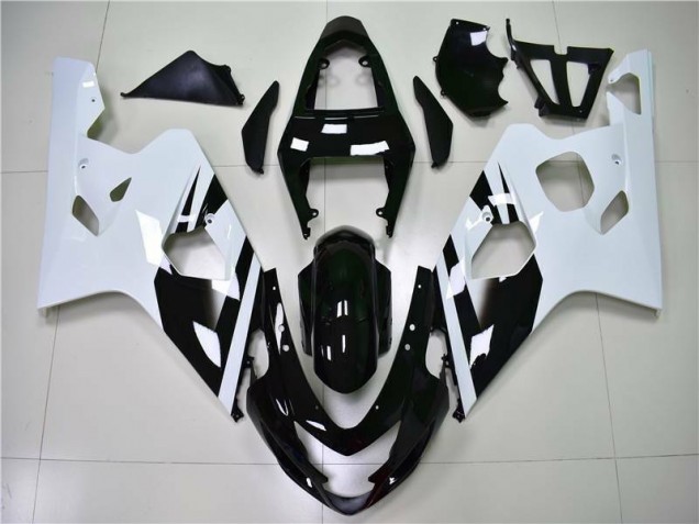 Blanc Noir Carénages Moto GSXR 600 / 750 K4 2004-2005 Blanc Noir Carénages Moto GSXR 600 / 750 K4 2004-2005