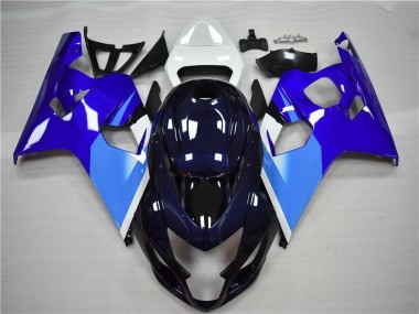Bleu Blanc Carénage Moto GSXR 600 / 750 K4 2004-2005