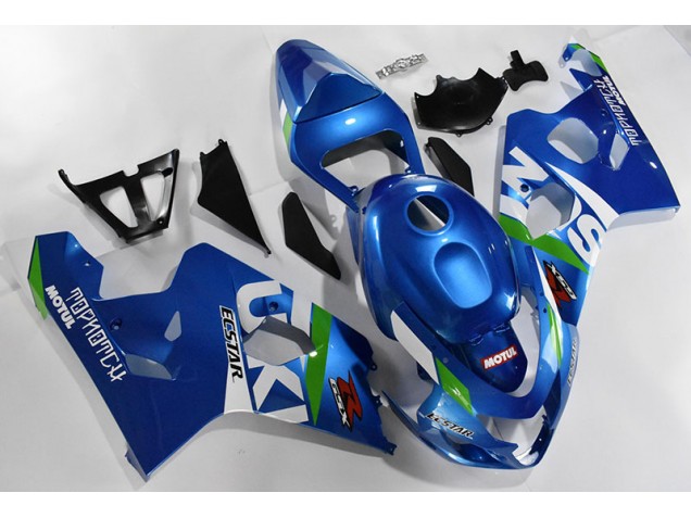 Bleu Blanc Carénages Moto GSXR 600 / 750 K4 2004-2005 Bleu Blanc Carénages Moto GSXR 600 / 750 K4 2004-2005