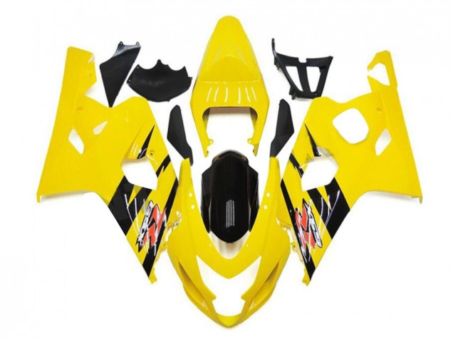 Jaune Noir Carénage Moto GSXR 600 / 750 K4 2004-2005 Jaune Noir Carénage Moto GSXR 600 / 750 K4 2004-2005