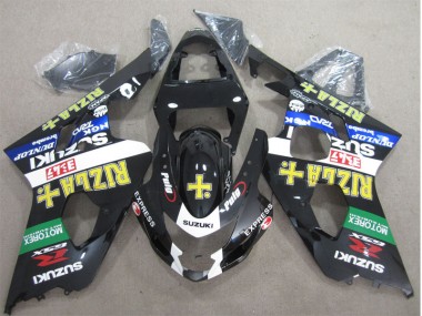Noir Jaune Rizla Carénage Moto GSXR 600 K4 2004-2005