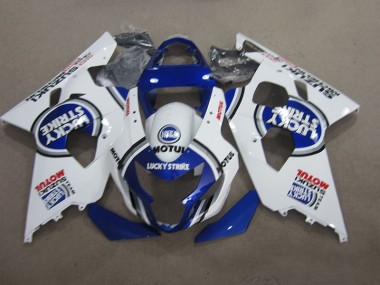 Bleu Blanc Lucky Strike Motul Carénage Moto GSXR 600 K4 2004-2005