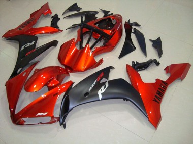 Rouge Noir Mat Carénage Moto R1 2004-2006