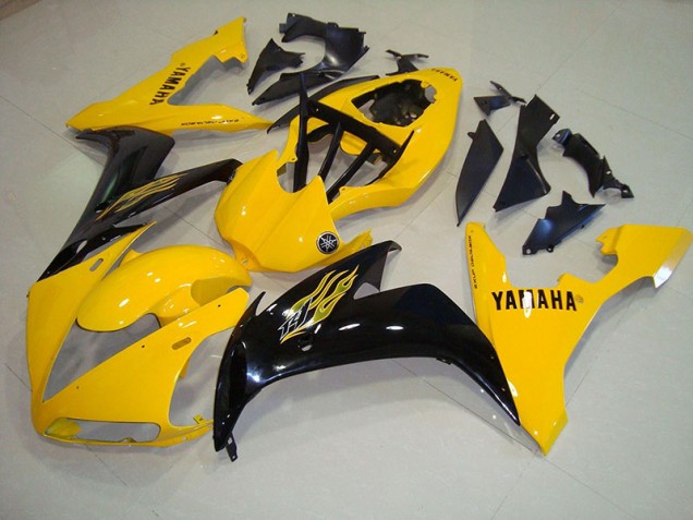 Jaune Noir Flamme Carénage Moto R1 2004-2006 Jaune Noir Flamme Carénage Moto R1 2004-2006