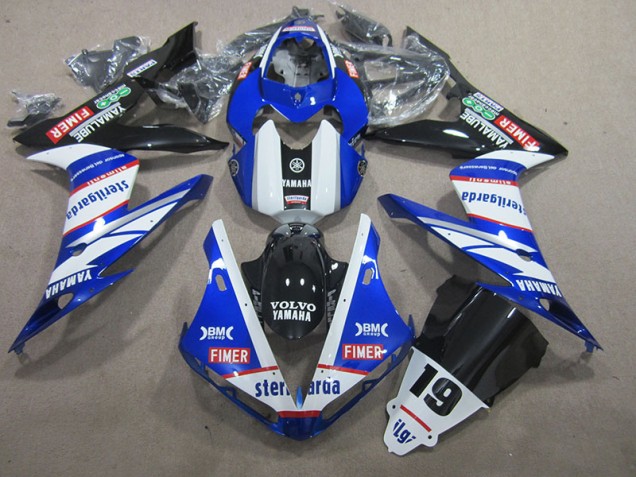 Bleu Blanc Volvo Sterilgarda 19 Carénage Moto R1 2004-2006 Bleu Blanc Volvo Sterilgarda 19 Carénage Moto R1 2004-2006