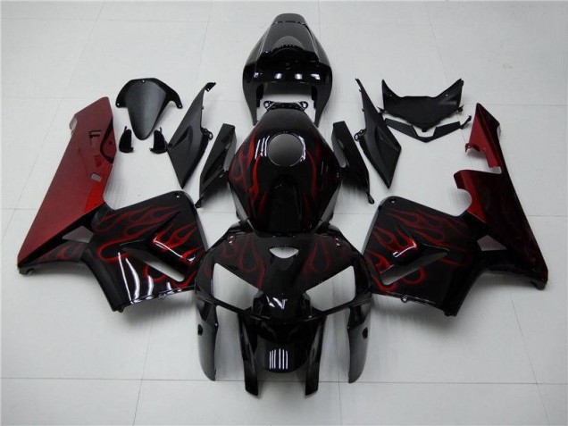 Rouge Flamme Noir Carénage Moto CBR 600 RR 2005-2006 Rouge Flamme Noir Carénage Moto CBR 600 RR 2005-2006