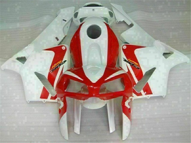 Rouge Blanc Carénage Moto CBR 600 RR 2005-2006 Rouge Blanc Carénage Moto CBR 600 RR 2005-2006