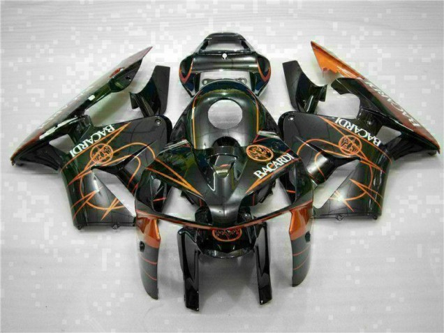 Noir Orange BACARDI Carénage Moto CBR 600 RR 2005-2006 Noir Orange BACARDI Carénage Moto CBR 600 RR 2005-2006