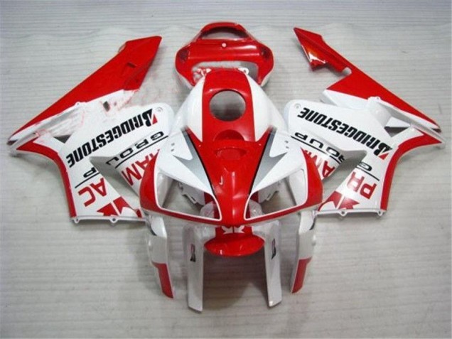 Rouge Blanc Kit Carénages Motos CBR 600 RR 2005-2006 Rouge Blanc Kit Carénages Motos CBR 600 RR 2005-2006