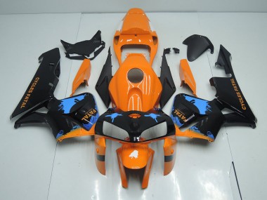 Orange Noir Kit Carénages Motos Complet CBR 600 RR 2005-2006