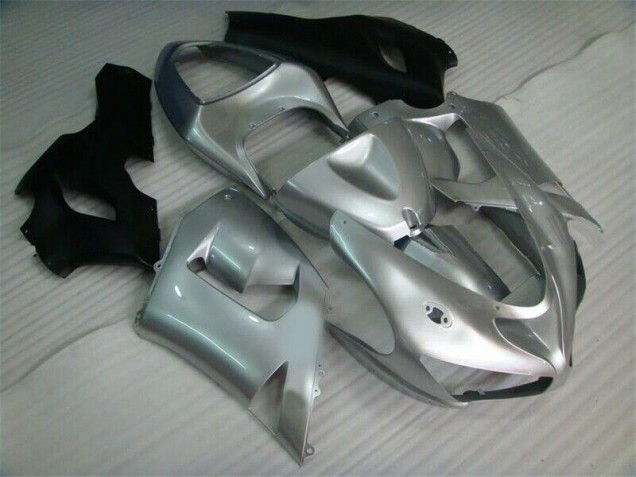 Argent Noir Carénage Moto ZX6R 2005-2006 Argent Noir Carénage Moto ZX6R 2005-2006
