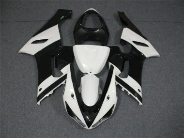 Noir Blanc Carénages Moto ZX6R 2005-2006