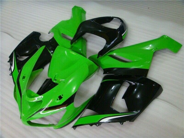 Vert Blanc Noir Carénage Moto ZX6R 2005-2006