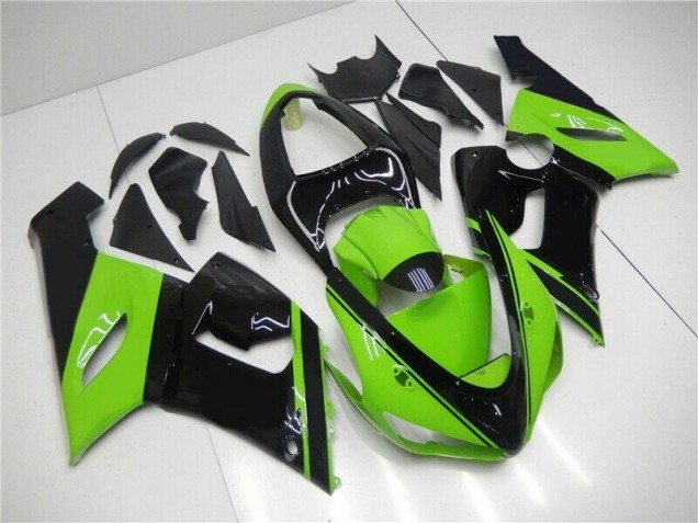 Vert Noir Carénages Moto ZX6R 2005-2006 Vert Noir Carénages Moto ZX6R 2005-2006