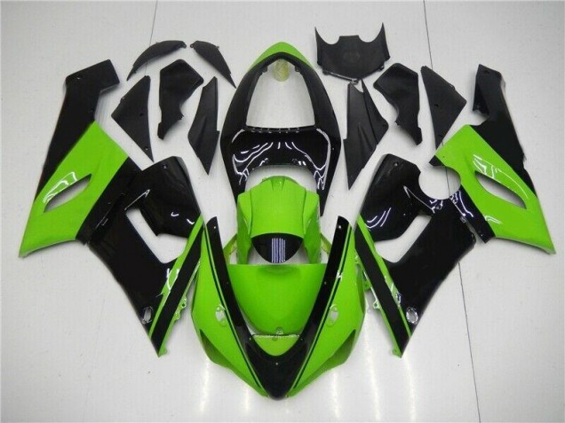 Vert Noir Carénages Moto ZX6R 2005-2006 Vert Noir Carénages Moto ZX6R 2005-2006