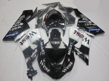 Blanc Noir Carénages Moto ZX6R 2005-2006
