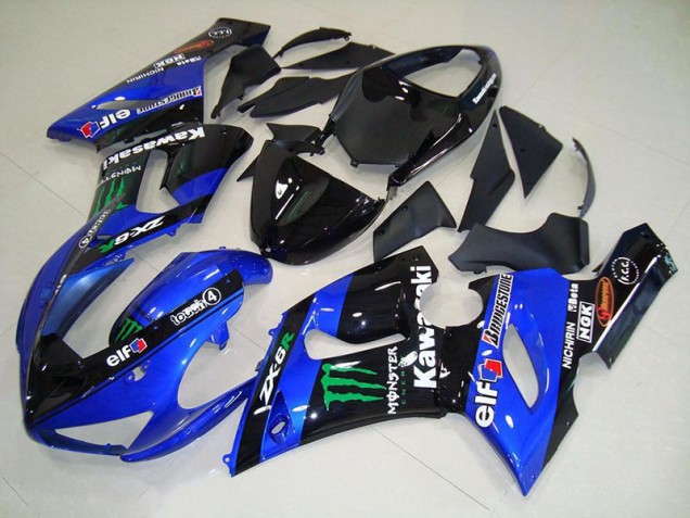 Candy Bleu Monster Carénage Moto ZX6R 2005-2006