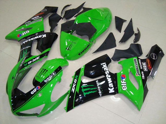 Vert Monster Carénage Moto ZX6R 2005-2006 Vert Monster Carénage Moto ZX6R 2005-2006