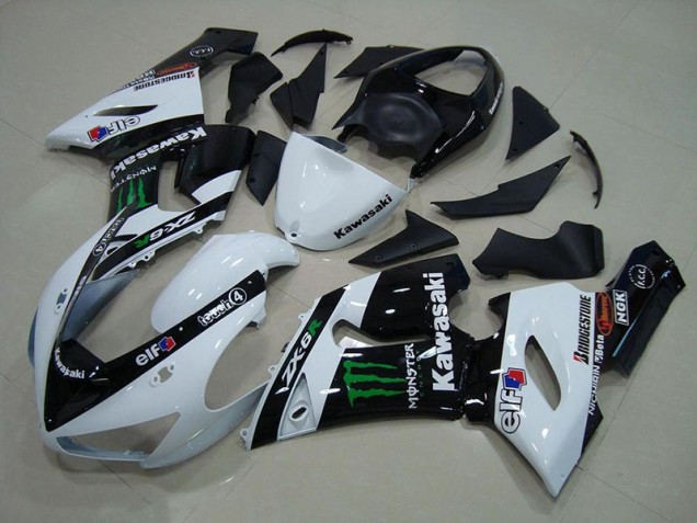 Blanc Monster Carénage Moto ZX6R 2005-2006 Blanc Monster Carénage Moto ZX6R 2005-2006