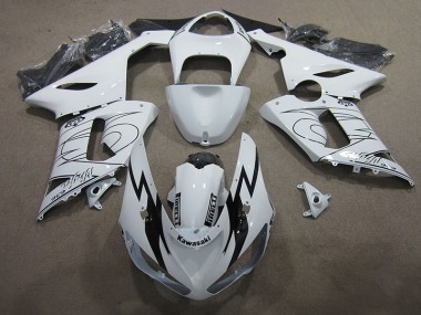 Blanc Ninja 636 Carénage Moto ZX6R 2005-2006