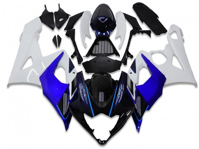 Bleu Blanc Carénage Moto GSXR 1000 K5 2005-2006 Bleu Blanc Carénage Moto GSXR 1000 K5 2005-2006