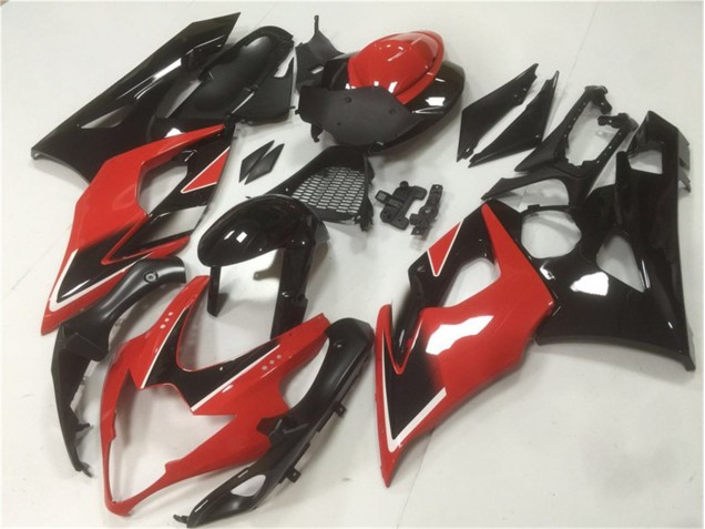 Rouge Noir Kit Carénages Motos GSXR 1000 K5 2005-2006