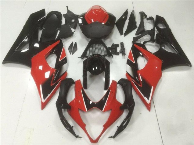 Rouge Noir Kit Carénages Motos GSXR 1000 K5 2005-2006