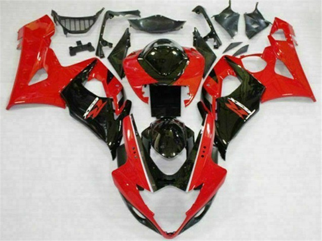 Rouge Noir Carrosserie Moto GSXR 1000 K5 2005-2006 Rouge Noir Carrosserie Moto GSXR 1000 K5 2005-2006