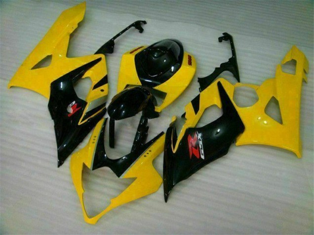 Jaune Noir Carénages Moto GSXR 1000 K5 2005-2006 Jaune Noir Carénages Moto GSXR 1000 K5 2005-2006
