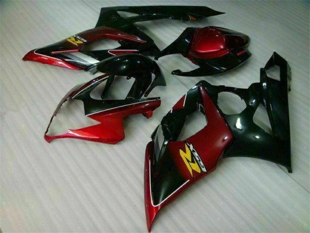 Rouge Noir Carénages Moto GSXR 1000 K5 2005-2006 Rouge Noir Carénages Moto GSXR 1000 K5 2005-2006