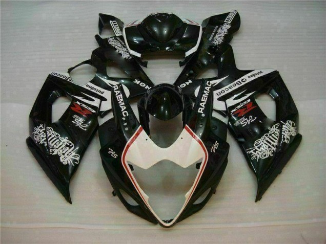 Blanc Noir Carénage Moto GSXR 1000 K5 2005-2006 Blanc Noir Carénage Moto GSXR 1000 K5 2005-2006