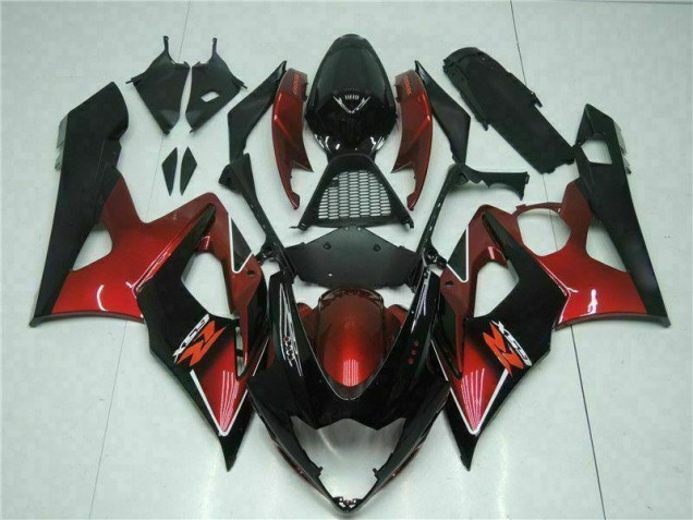 Rouge Noir Carénage Moto GSXR 1000 K5 2005-2006